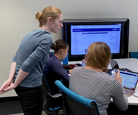 librarian instruction in the digital learning lab