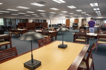 interior of Drescher Library