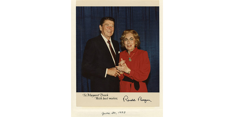 Image of Ronald Reagan and Margaret Brock