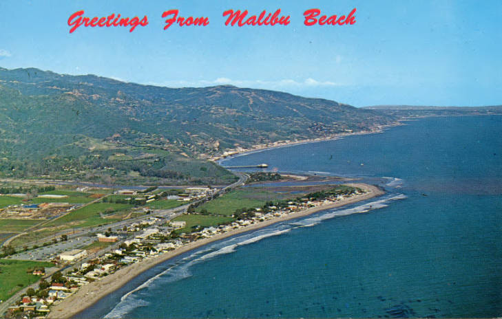 Zuma Beach - Malibu, Ca. vintage postcard