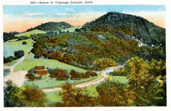 Historic postcard of Topanga Canyon