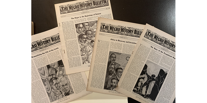 Four issues of The Negro History Bulletin