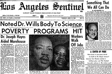 Cover page of LA Sentinel from 1968