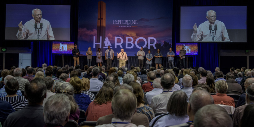 Dr. Rushford speaking at Harbor 2018
