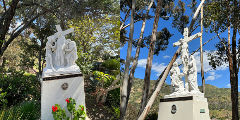 two of the stations of the cross at Serra