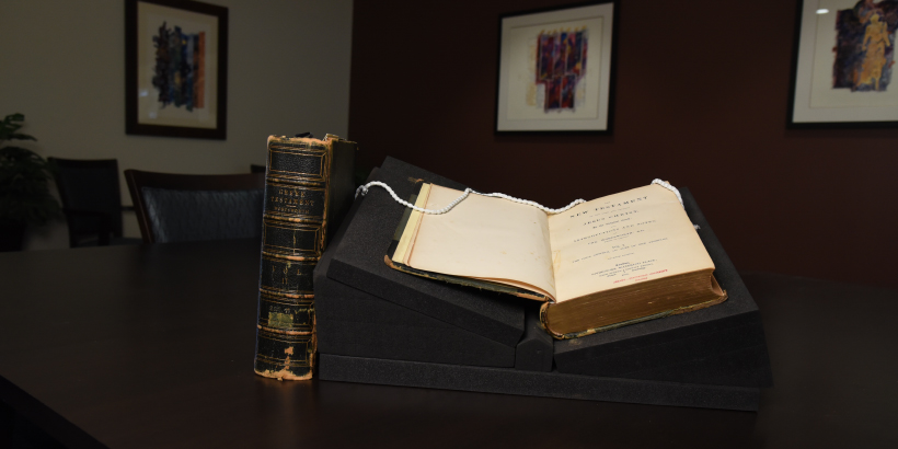 bible open in special collections