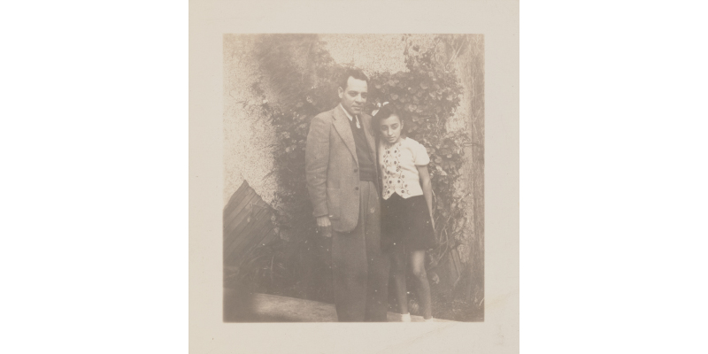 Mary Nogueras (Frampton) with Father Eugenio Nogueras, 1943 