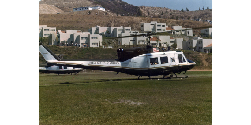 Marine One on the soccer field