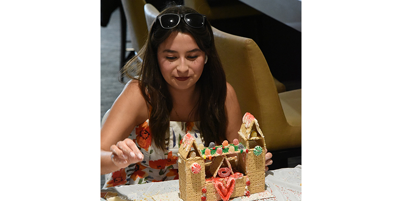 student crafting at Payson