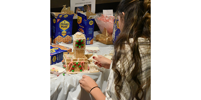 student crafting at Payson