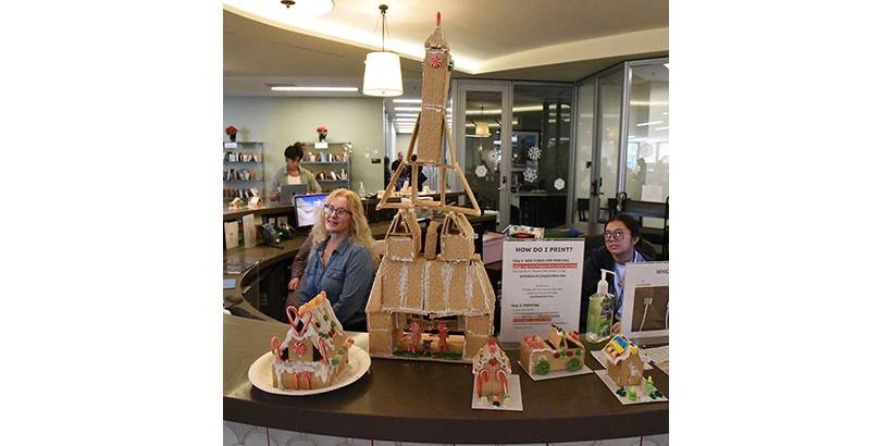 gingerbread houses on display