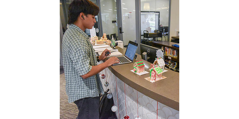 gingerbread houses on display