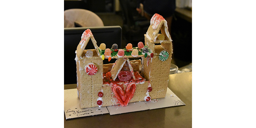 gingerbread house on display