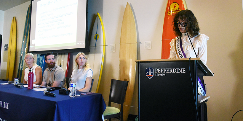 From left to right: Saskia Jager, Chris Miehl, Bailey Berry, Dr. Katie Frye