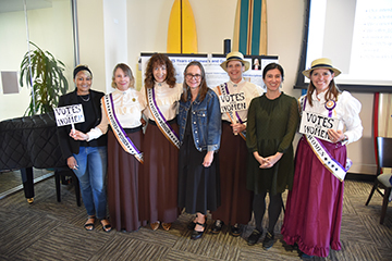 Joi Carr, Maire Mullins, Katie Frye, Sarah Stone Watt, Lisa Smith, Karie Cross Riddle, and Jessica Hooten Wilson 