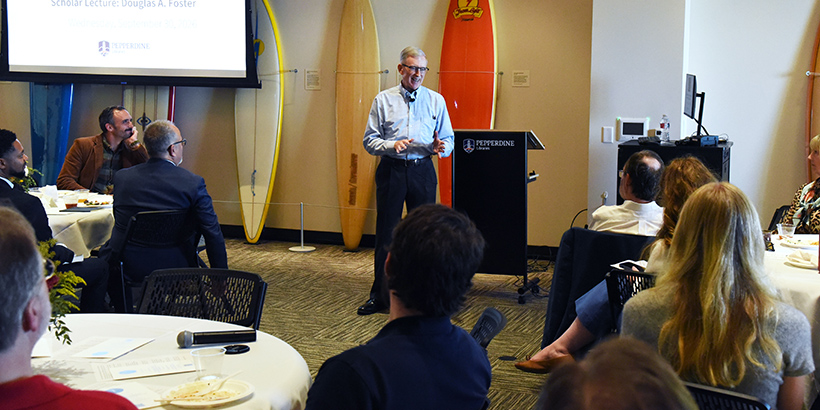 Douglas Foster lecturing